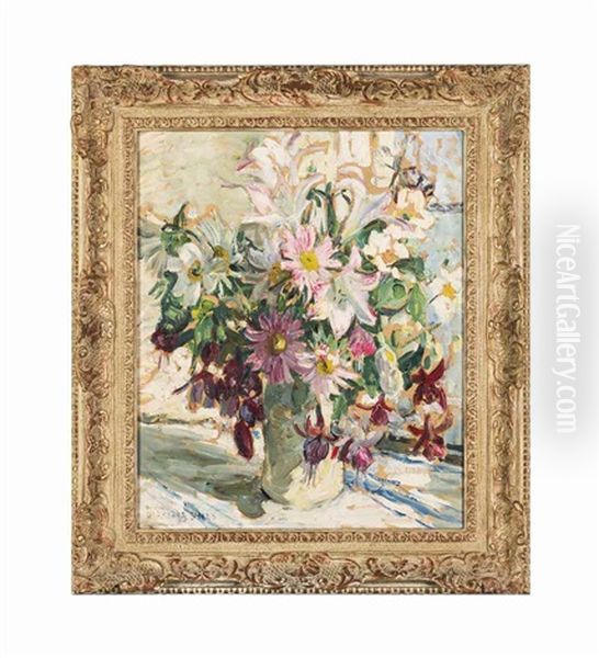 Fuchsias, Lilies And Asters - view 1
