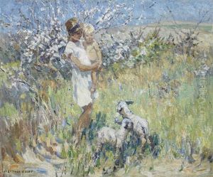 Springtime There Is An Unfinished Composition On The Reverse by Dorothea Sharp