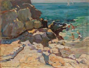 Children Bathing / Woman By The Sea (verso) by Dorothea Sharp