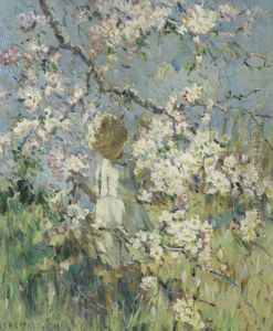 Picking Blossom by Dorothea Sharp