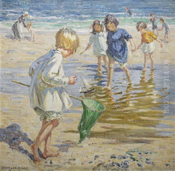 The Toy Boat (recto), Girls Under A Parasol (verso) - view 1