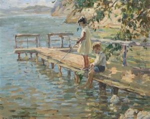 Playmates by Dorothea Sharp