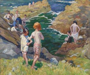 Cornish Coast / Cornish Rocks (verso) by Dorothea Sharp
