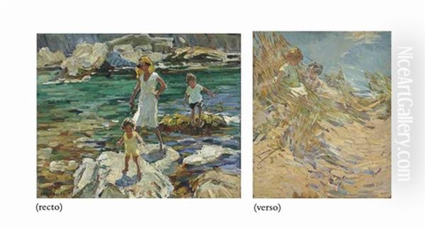 Green Waters - Spanish Coast (+ Two Children In The Dunes, Verso) - view 1