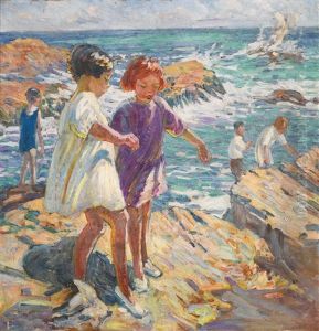 Children On The Rocks (verso), Treading Carefully (recto) Children On The Rocks (verso), Treading Carefully (recto)