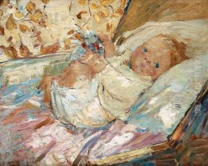 The Baby In Its Crib by Dorothea Sharp