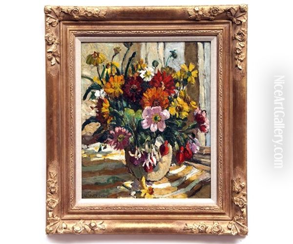 Still Life Study Of Mixed Flowers In A Vase - view 1