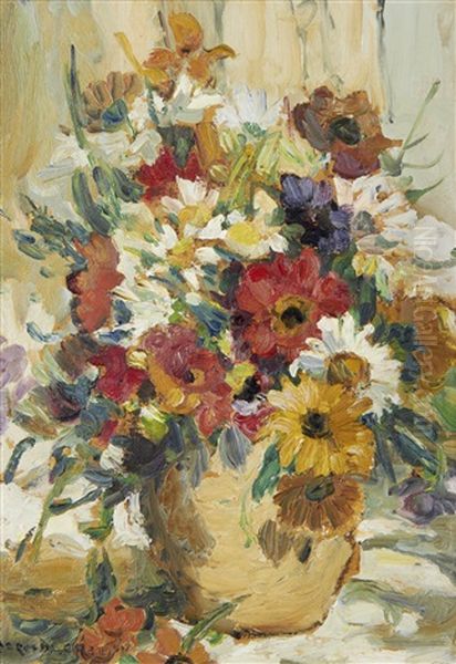 Mixed Flowers In A Vase - view 1