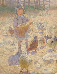 Feeding Chickens by Dorothea Sharp