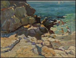 Children Bathing (+ Woman By The Sea, Verso) by Dorothea Sharp