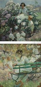 In The Garden (+ Summer In The Park, Verso) by Dorothea Sharp