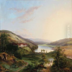 Summer Day With An Estate Near A Lake