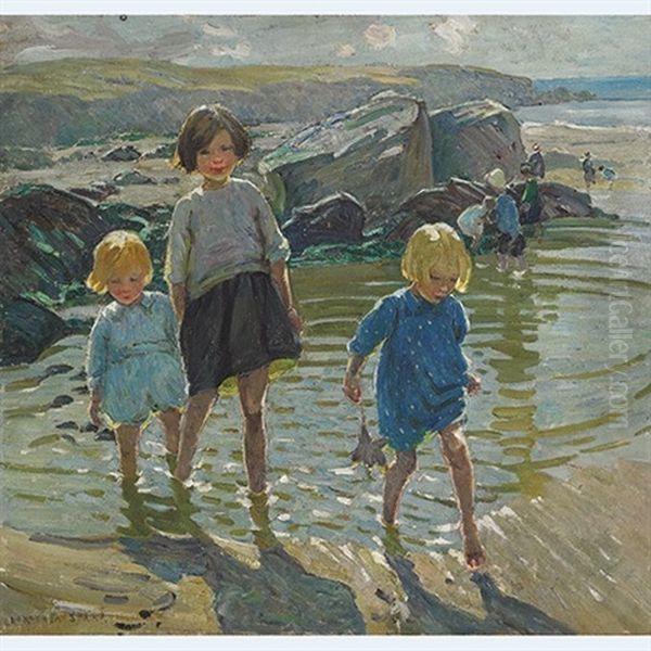 Children On The Beach (+ In The Garden, Verso) - view 1