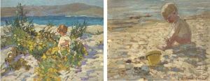 The Yellow Pail (+ A Child In A Rocky Landscape, Verso) by Dorothea Sharp