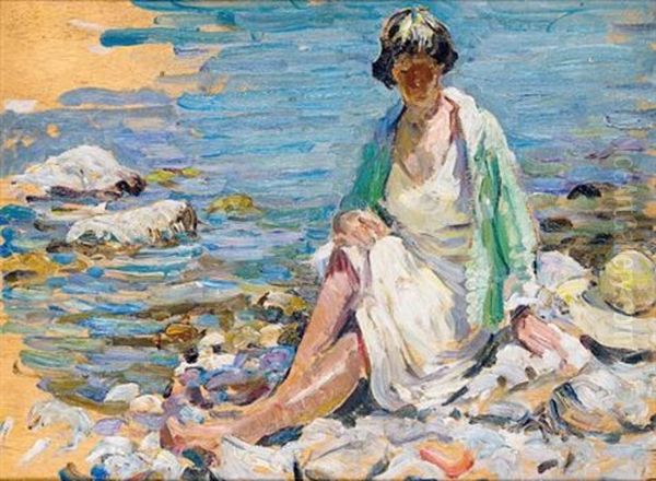 A Woman By The Shore (+ Baby, Verso) - view 1