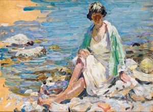 A Woman By The Shore (+ Baby, Verso) by Dorothea Sharp