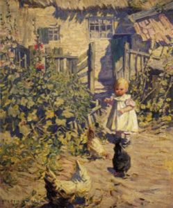 In A Cottage Garden by Dorothea Sharp