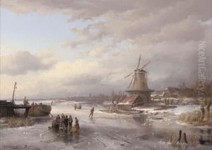 Refreshments On A Frozen Dutch Waterway