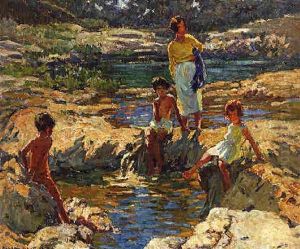 By The Rock Pool by Dorothea Sharp