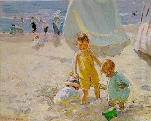 Children Playing On Porthminster Beach by Dorothea Sharp