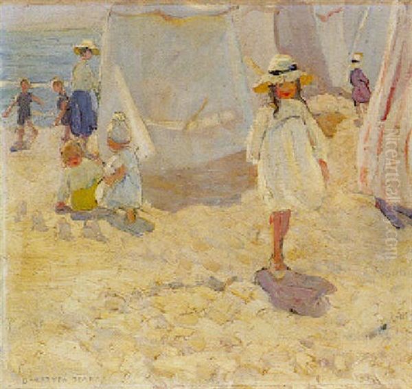 Children At The Beach - view 1
