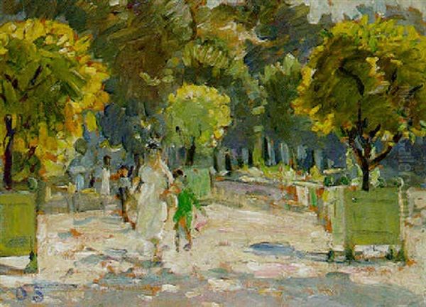 The Tuileries, Paris - Mother And Child - view 1
