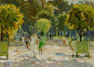 The Tuileries, Paris - Mother And Child by Dorothea Sharp