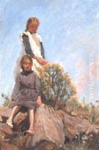 Picking Flowers On The Clifftop by Dorothea Sharp