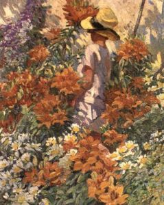 A Sunlit Garden by Dorothea Sharp