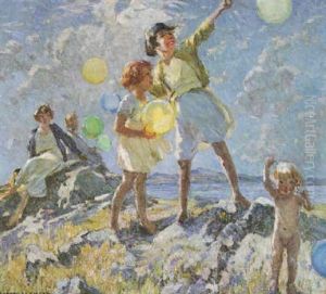 Balloons On The Island, St. Ives by Dorothea Sharp