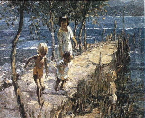 Children On A Jetty - view 1