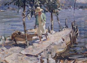 Fisher Girl On The Quay by Dorothea Sharp