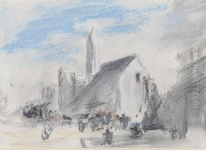 Figures Before A Church Figures Before A Church