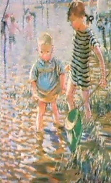 Children Shrimping - view 1