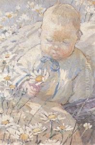 Baby And Daisies by Dorothea Sharp
