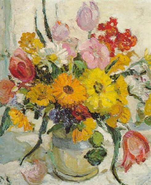 Vase Of Summer Flowers - view 1