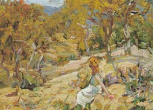Girl In An Orchard by Dorothea Sharp