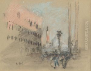 The Doge's Palace From St. Mark's Square, Venice by Hercules Brabazon Brabazon