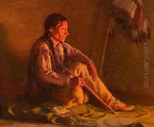 Indian By Fire by Joseph Henry Sharp