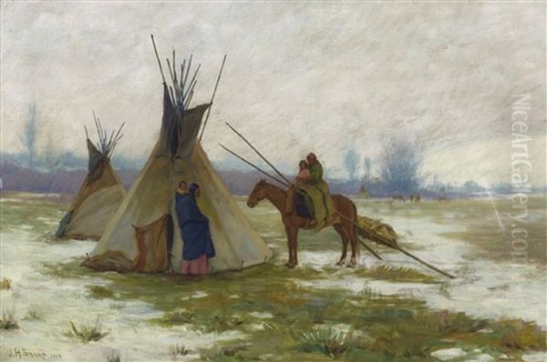 Winter On The Crow Reservation (crow Reservation In Winter) - view 1