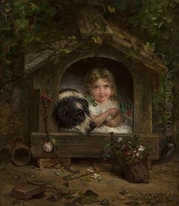 A Girl And Her Dog In A Dog House A Girl And Her Dog In A Dog House