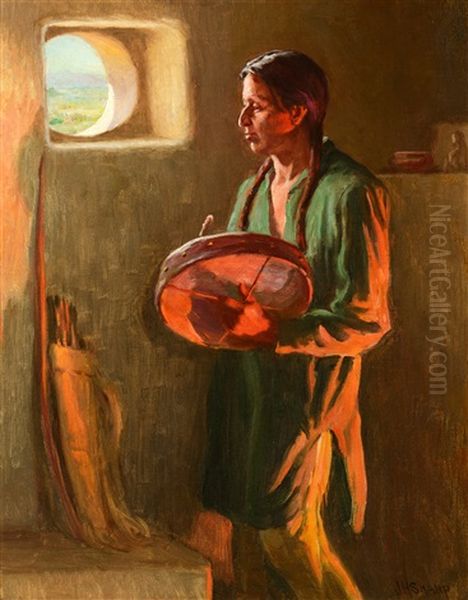 At A Pueblo Window, Taos - view 1