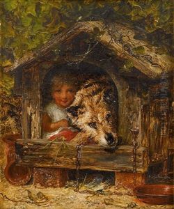 Girl And Dog In Dog House Girl And Dog In Dog House