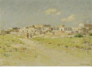 Pueblo Of Laguna, New Mexico by Joseph Henry Sharp