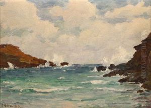 Rough Outside The Bay - Honolulu by Joseph Henry Sharp