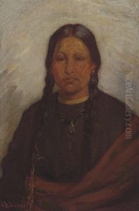 Daughter Of Chief Little Chief, Cheyenne by Joseph Henry Sharp