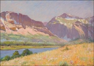 Sherburne Lake, Rocky Mountains, Glacier Park by Joseph Henry Sharp