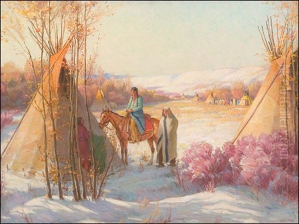 Winter Squaw Dance, Crow Reservation, Montana - view 1