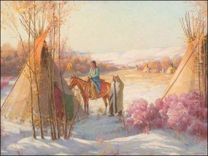 Winter Squaw Dance, Crow Reservation, Montana