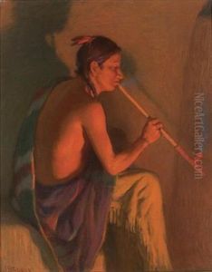 The Red Stone Pipe by Joseph Henry Sharp